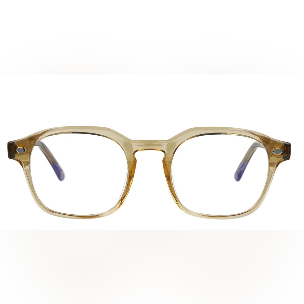 New Square Clear Caramel Kits Eyeglasses Unisex
